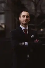 Marketing leader headshot in a modern office